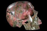 Realistic, Carved Rhodonite Skull #116512-4